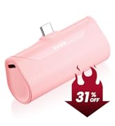 Mini Portable Charger USB C 4800mAh 15W Fast Charger Small USB C Power Bank Ultra-Compact Type-c ...