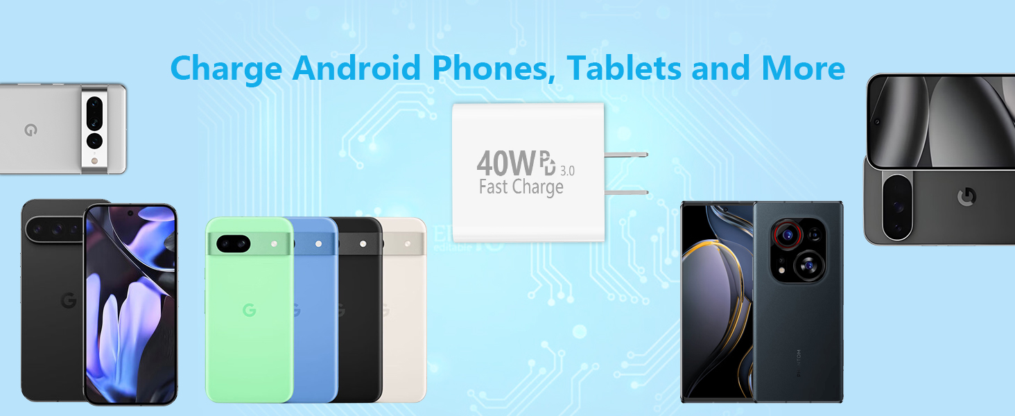 MFi Certified 4Pack 40W USB-C Charger Block Type-C Wall Charging Dynamic Power Adapter