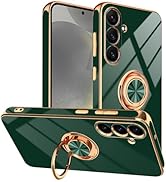 Tnarru Designed for Samsung Galaxy S24 Plus Case with Ring Stand, Support Magnetic Car Mount Rota...