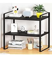 SIDIANBAN Desktop Organizer Shelf Office Storage Rack Computer Desk Bookshelf Adjustable Display ...