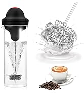 SHANGSKY Milk Frother Handheld with Stand, Milk Frother Battery Operated Coffee Frother for Cappu...
