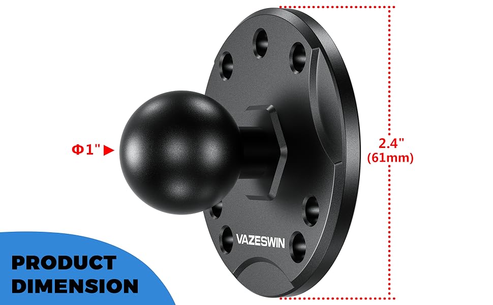 1 inch ball mount base