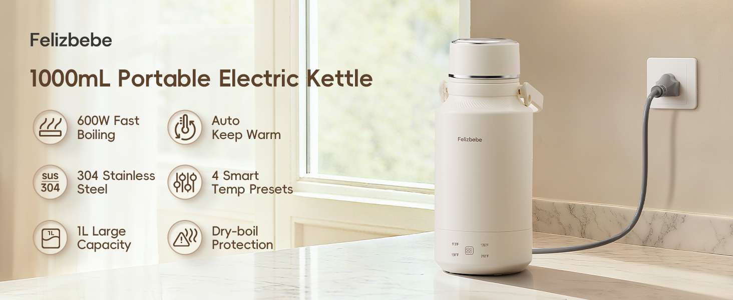 1000mL portable electric kettle