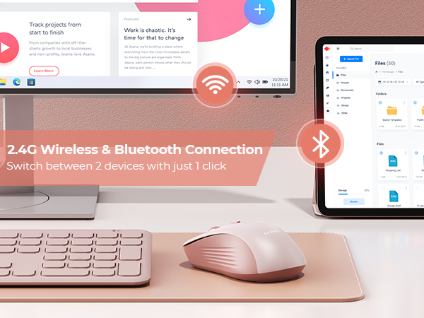bluetooth mosue pink