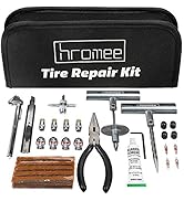 Hromee 56 Pieces Tire Repair Tools Kit for Car, Trucks, Motorcycle, ATV, RV Universal Emergency F...