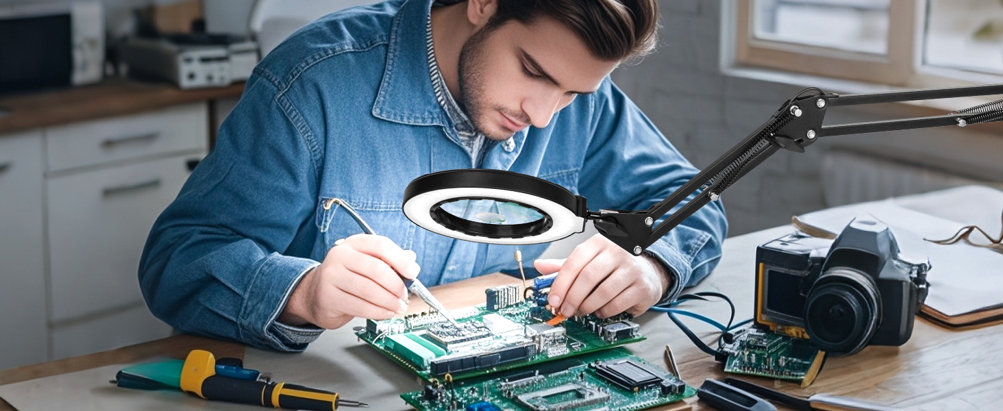 soldering magnifying glass table magnifying glass with light desk magnifying glass
