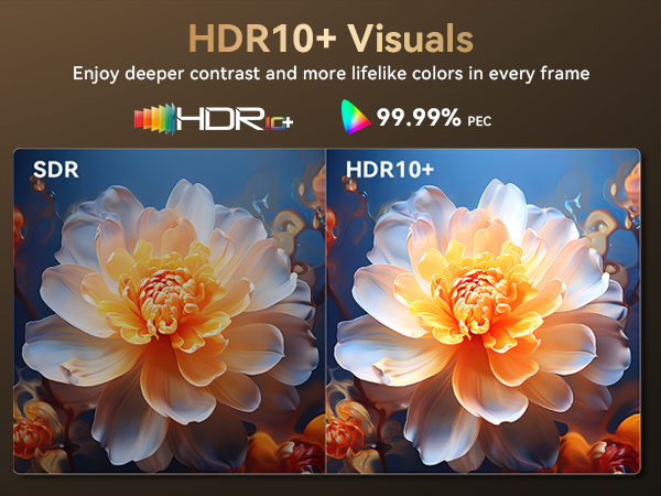 Projector, projector with wifi and bluetooth, 4k projector, movie projector, projector for bedroom