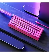 SEUNKWANG EWEADN F61 60% Wired Gaming Keyboard, RGB Backlit Membrane Gaming Keyboard with PBT Key...