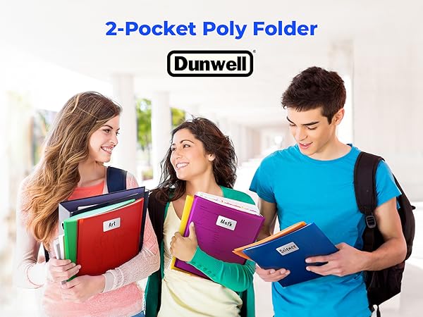 Dunwell 2-Pocket Poly Folder Vibrant - Brighten Your Life!