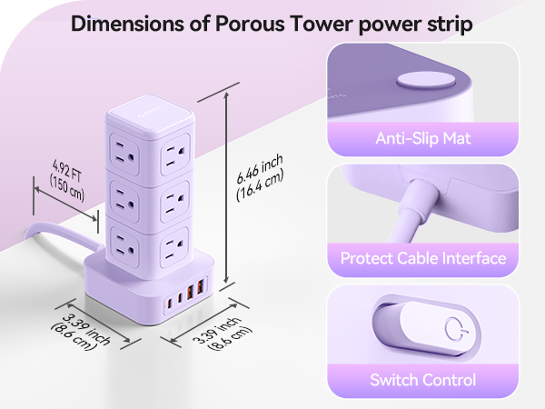 small power strip mini power strip black power strip