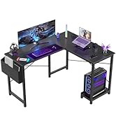 Sweetcrispy L Shaped Desk - Computer Desk Corner Desks Gaming Desk PC Table with CPU Stand Side B...