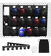 Hikeen Baseball Helmet Bag with Bat Rack for 15 Players Baseball Softball Dugout Organizer Helmet...