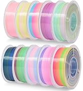 RAMBERY Silk Rainbow PLA 3D Printer Filament Bundle, 10 Colors Total 10kg, 1.75mm Multicolor Grad...