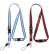 YOUOWO 2 Pack Office Neck Lanyards Detachable Buckle Enhanced Model Hook breakaway Strap Quick Re...