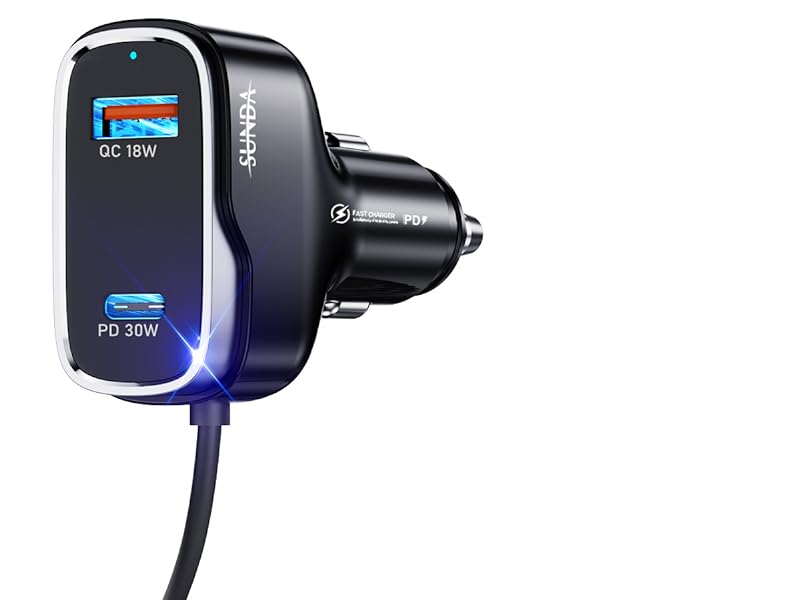 [Apple MFi Certified] iPhone Car Charger