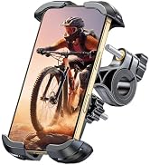 Zewdov Bike Phone Holder [Upgraded Reinforced Clamp], [1s Lock] Motorcycle Phone Mount, [360° Rot...