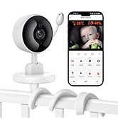 Baby Monitor with Camera and Audio, WiFi Indoor Video Baby Camera with Mount, Motion &amp; Cry Detect...