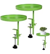2Pack Window Plant Shelves Stand Holder 7.10inch Adjustable Windowsill Clamp Tray Round Metal Win...