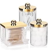 Tbestmax 10oz Cotton Ball Holder 7oz Qtips Dispenser, Bathroom Container Organizer for Storage Co...