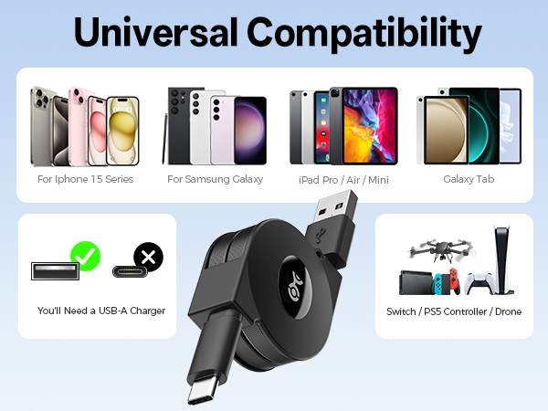 Retractable USB C Cable
