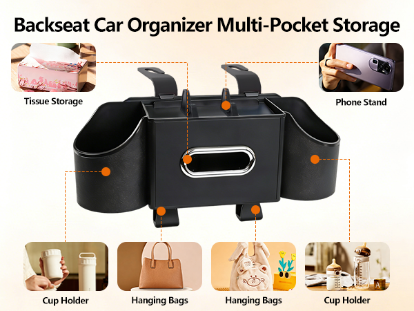 3-in-1 Car Backseat Organizer