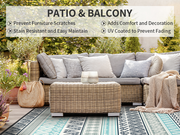 Outdoor Patio Rug Waterproof-Outdoor Carpet Waterproof