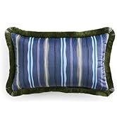 Ted Baker Decorative Accent Throw Pillow - Striped Design, 12 x 20 Inch, Blue Sapphire