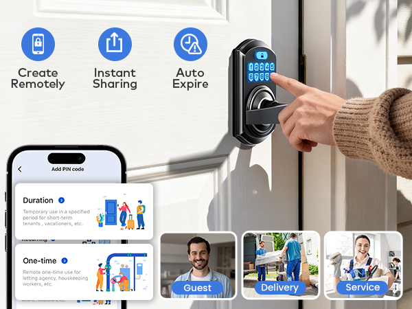 Share and control duration &amp;amp; one-time passcodes remotely