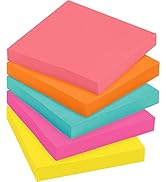 Sticky Notes 3x3 Inches - Assorted Colors Sticky Notes, Poptimistic Collection | 5 Pads, 100 Note...