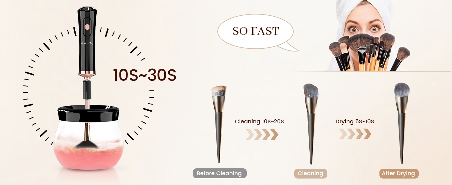 portable electric makeup brush cleaner