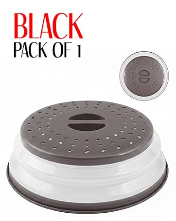 Pack of 1 Black Microwave Cover