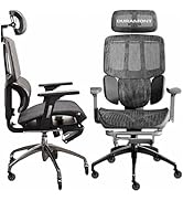 Duramont Ergonomic Office Chair with Footrest - High Back Adjustable 3D Armrests Headrest Breatha...