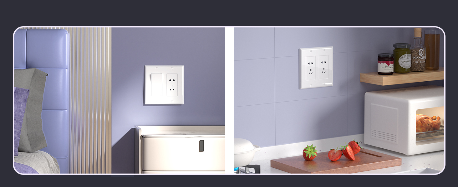 VCELINK 2 Gang Wall Plate for Light Switch or Receptacle Outlet Plates
