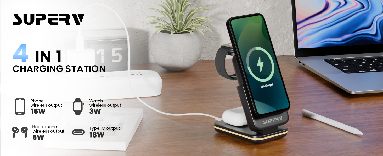 4 in 1 Foldable Charging Station