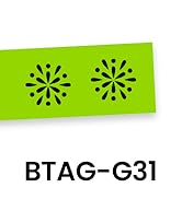 BTAG-G31 Label tape: Black on Light Green