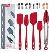 Kaluns Silicone Spatula Set, 4 Rubber Spatulas 600°F Heat Resistant, Nonstick Seamless Design wit...
