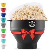 Zulay Kitchen Large Microwave Popcorn Maker - BPA-Free Silicone Popcorn Popper - Microwave Collap...