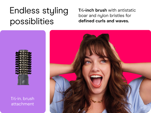 Conair infiniti hot air spin brush set dryer tourmaline ceramic ions less frizz healthy hair.