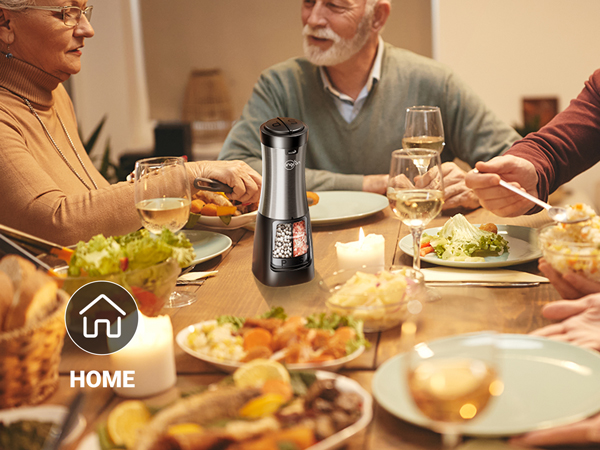 electronic salt and pepper grinder set rechargeable