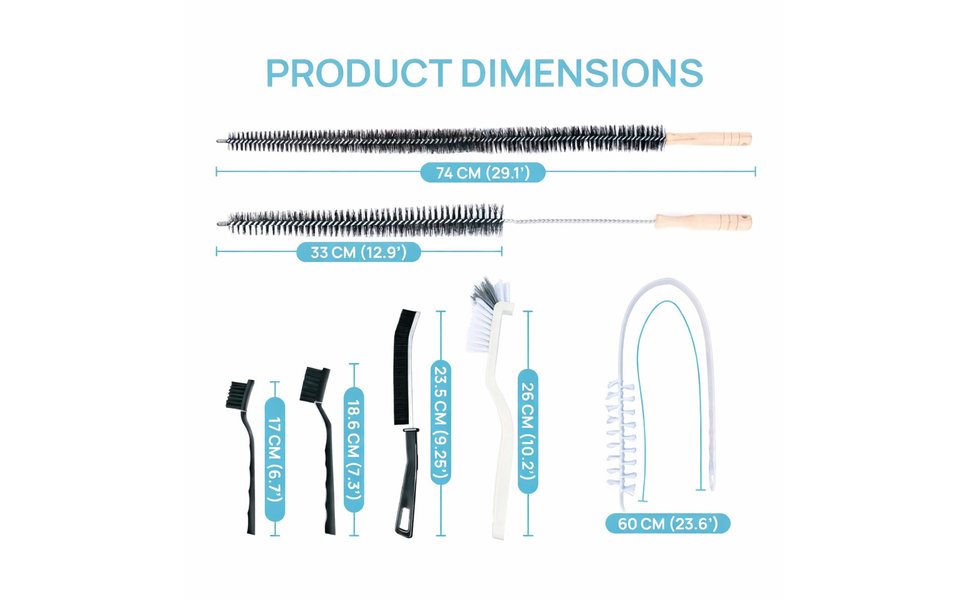 Complete Washing Machine Cleaning Brush Set