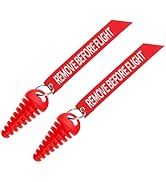 Foelony 2 PCS Muffler Exhaust Wash Plugs, 0.6"-1.5" Motorcycle Exhaust Wash Plugs with 2 Streamer...