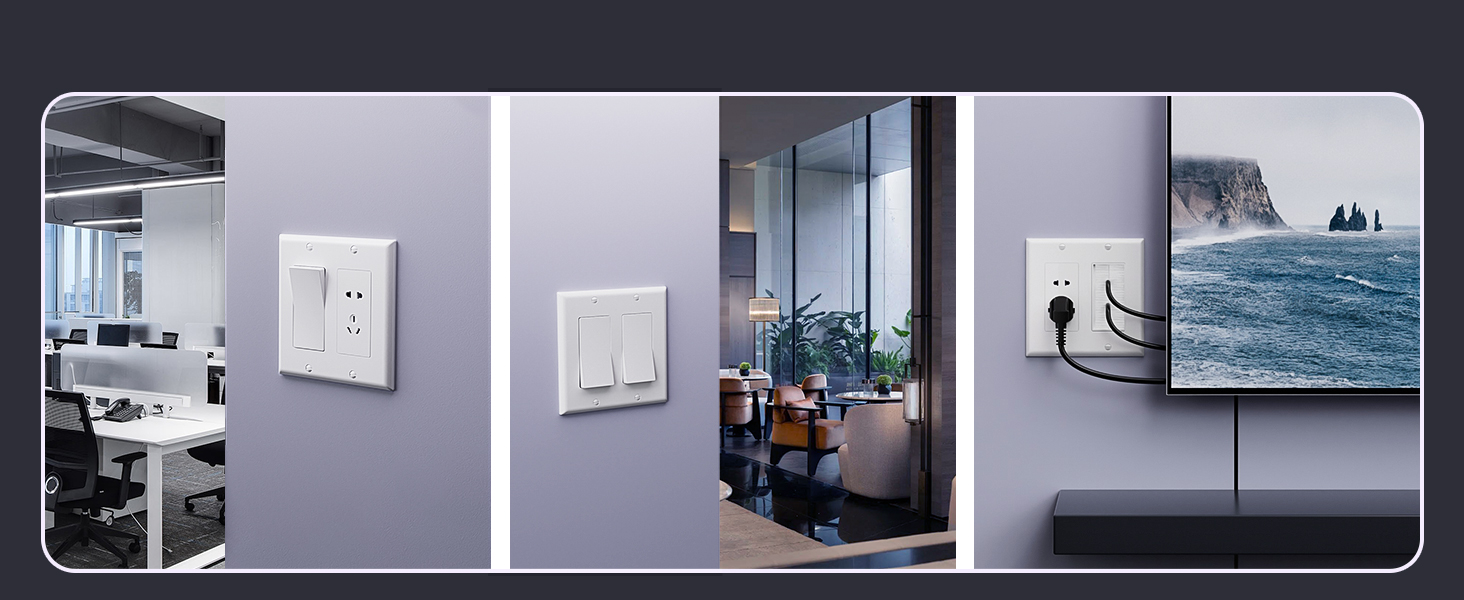 VCELINK 2 Gang Wall Plate for Light Switch or Receptacle Outlet Plates