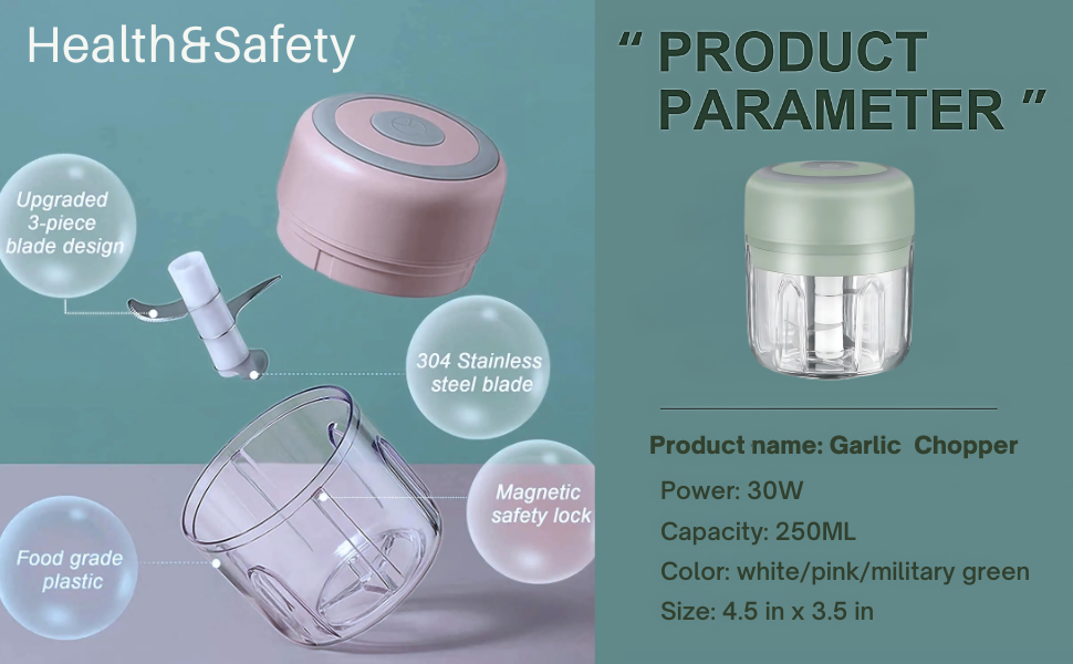 Mini Electric Food Processor and Garlic Chopper