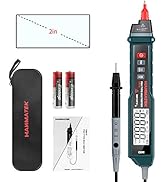 Pen Type Digital Multimeter, Electrical Tester with NCV,AC/DC Voltmeter Ammeter Ohmmeter, Resista...
