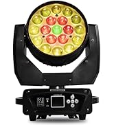 SHEHDS Moving Head Light LED 19x15W RGBW 4in1 B/Wash/Zoom Effect Stage Lights Professional DMX512...