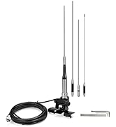 Bingfu High Gain 62inch Mobile Ham Radio Antenna VHF UHF Dual Band 144 430MHz Lip Mount Anti-Rust...