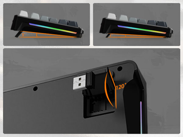 FREEWOLF M96 Wireless Gaming Keyboard Creamy Membrane with Rainbow Backlight