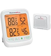 ThermoPro TP260B Indoor Outdoor Thermometer Wireless 1000ft/300m Range, Pro Accuracy Digital Hygr...