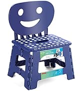 ACSTEP Heavy Duty step stool with Back Support, Kids Adult Folding Stool for Outdoor or Indoor Ki...