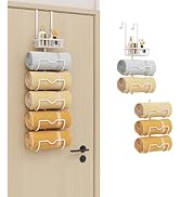 X-cosrack 6-Tier Over The Door Towel Rack for Bathroom Adjustable Door Hooks Towel Rack Wall Moun...